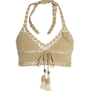 She Made Me Jannah Skirted Crochet Bikini Top